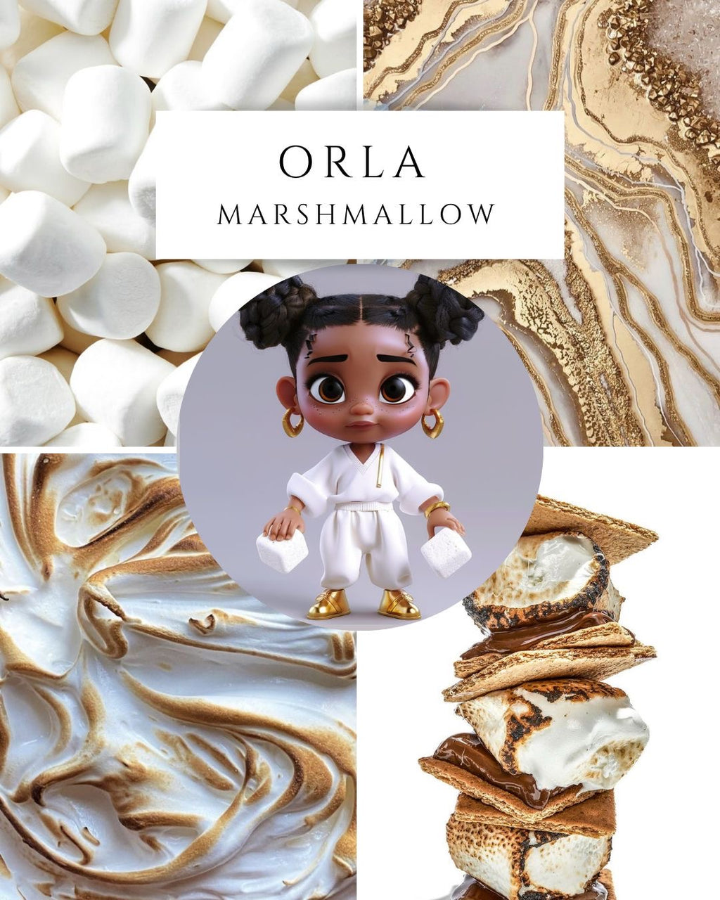 ORLA Marshmallow scent mood board