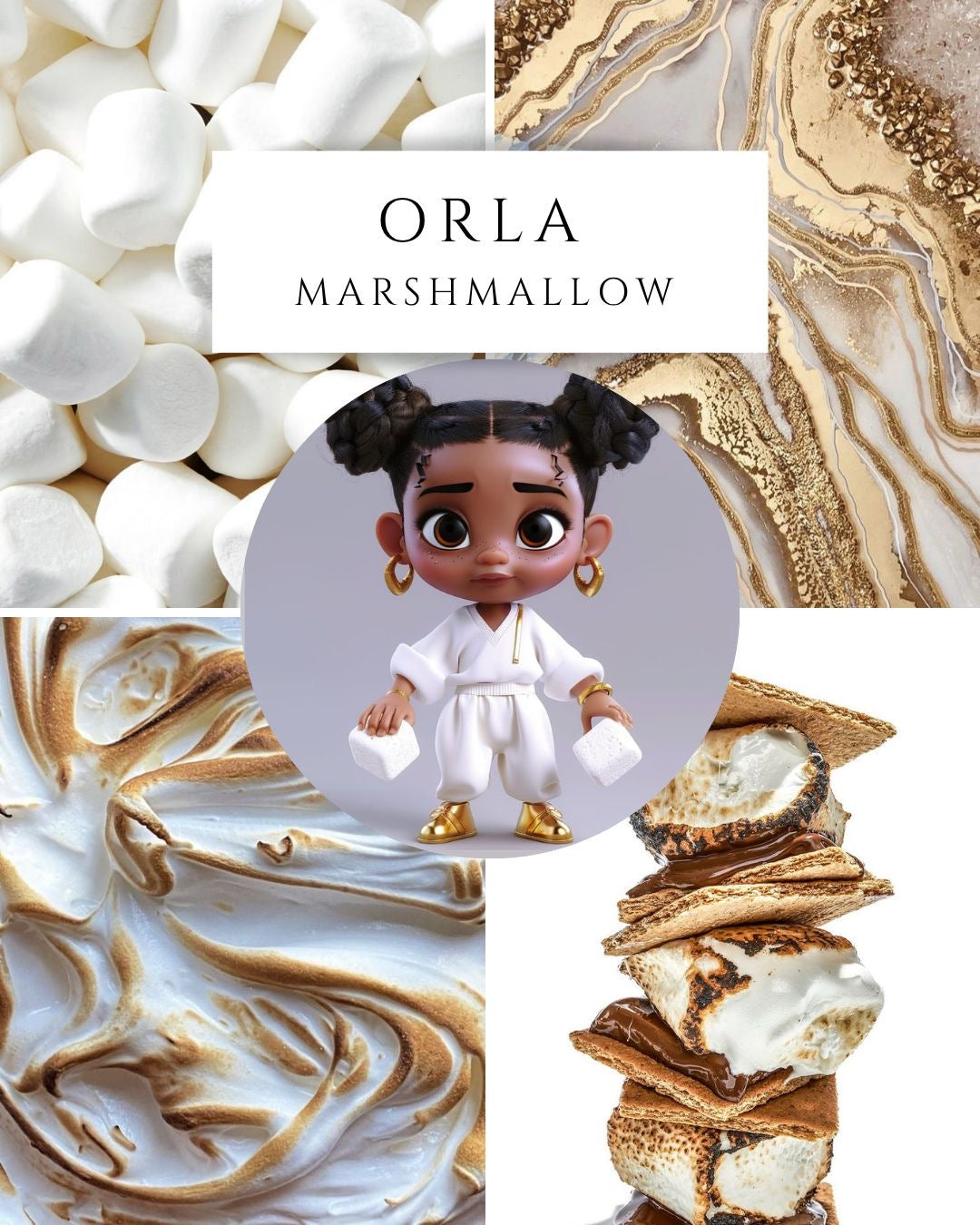 ORLA Marshmallow scent mood board