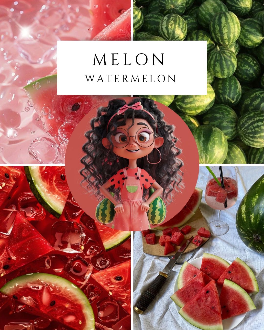 MELON Watermelon scent mood board