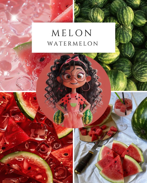 MELON Watermelon scent mood board